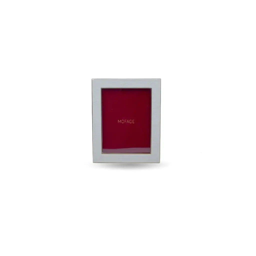 LEATHER PHOTO FRAME 03- GREY LARGE