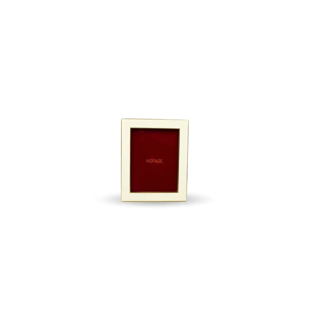 LEATHER PHOTO FRAME 03-BEIGE SMALL