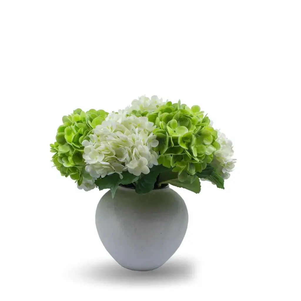 DECORATIVE VASE-SMALL (WHITE & GREEN)