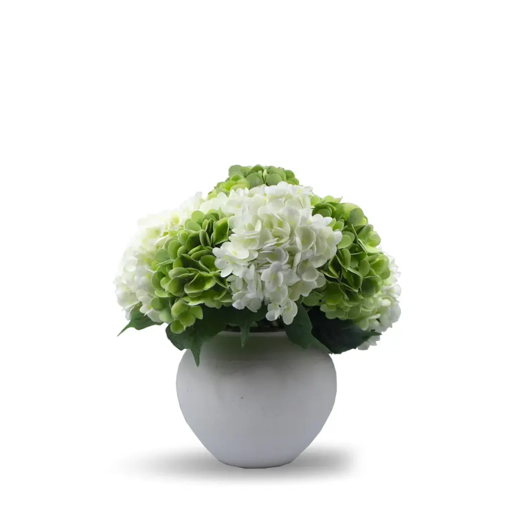 DECORATIVE VASE-SMALL (WHITE & GREEN)