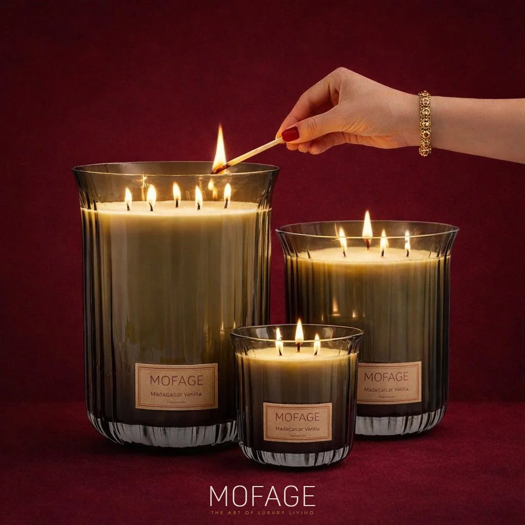  “Marmas” – Scented Candle Vase-Set by MOFAGE