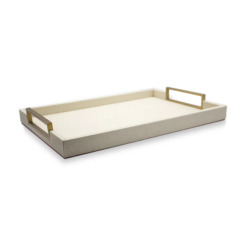 LEATHER TRAY-02-BRASS 