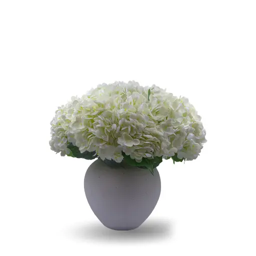 [MOF-02-0009-02] DECORATIVE VASE-SMALL FULL WHITE