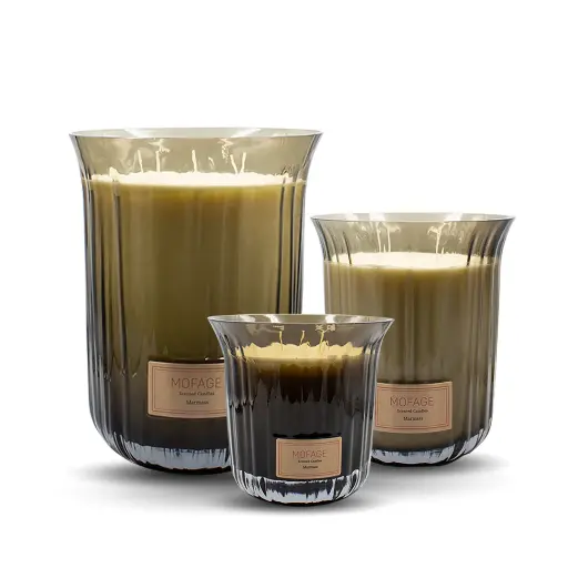 [MOF-02-0100-67]  “Marmas” – Scented Candle Vase-Set by MOFAGE