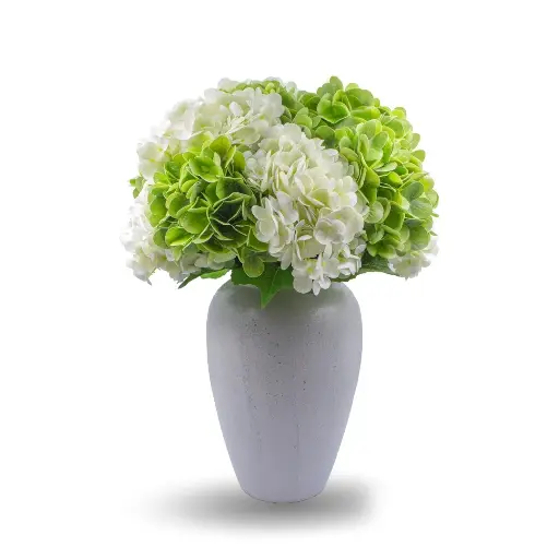 [MOF-02-0009-09] DECORATIVE VASE-LARGE (GREEN & WHITE)